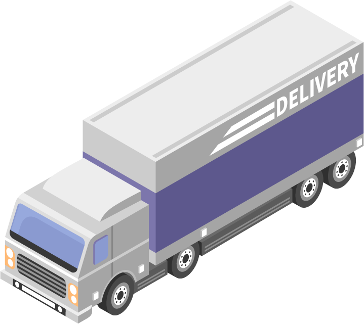 Isometric transport shipping and logistics elements