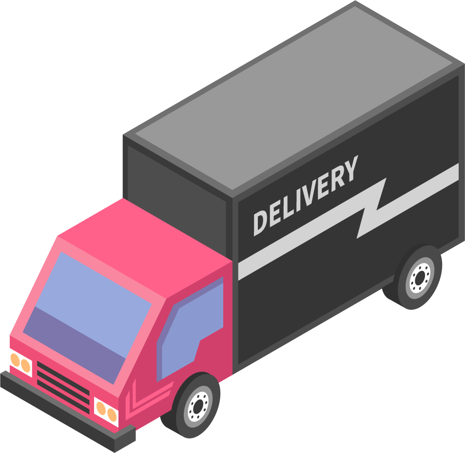 Isometric transport shipping and logistics elements