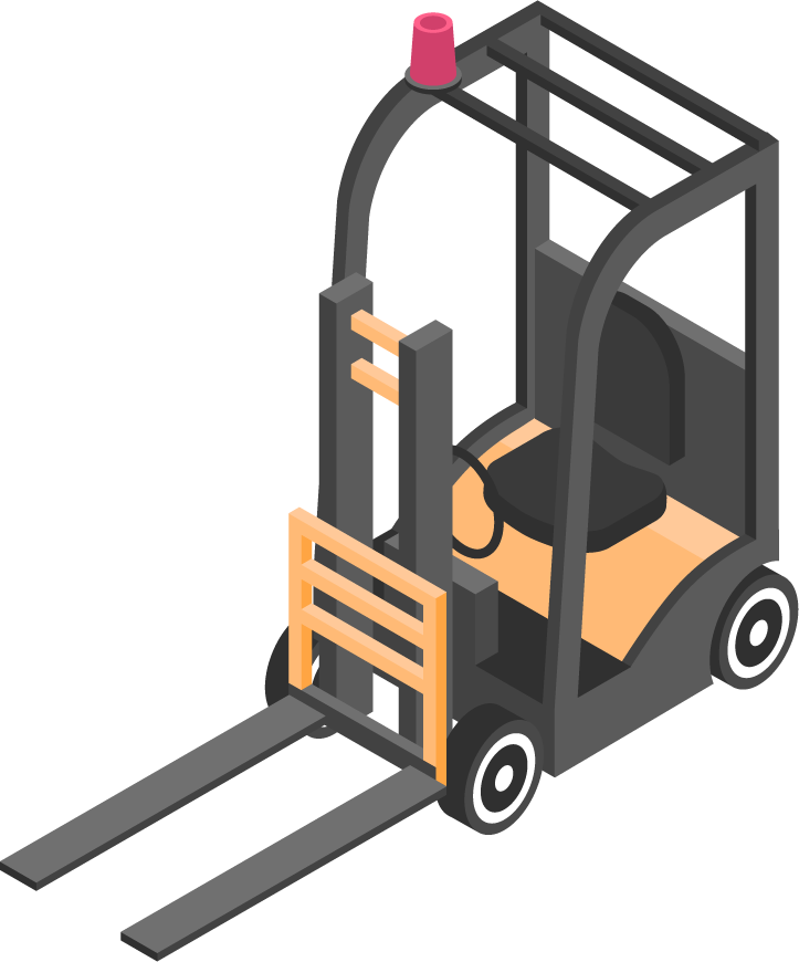 Isometric transport shipping and logistics elements