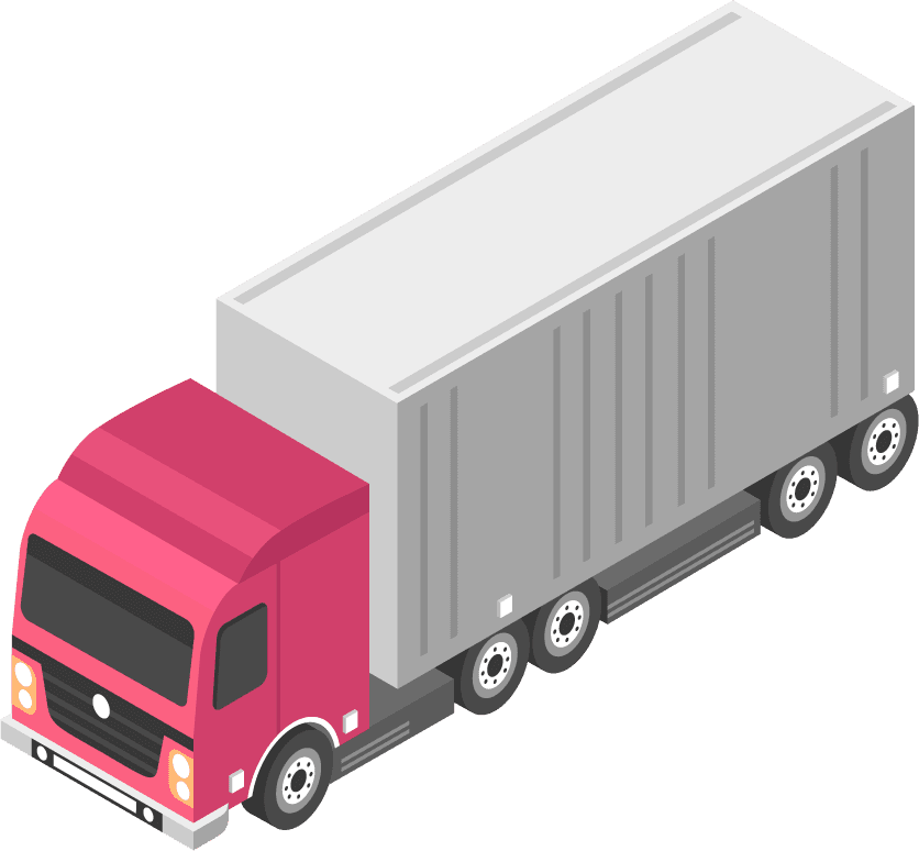 Isometric transport shipping and logistics elements
