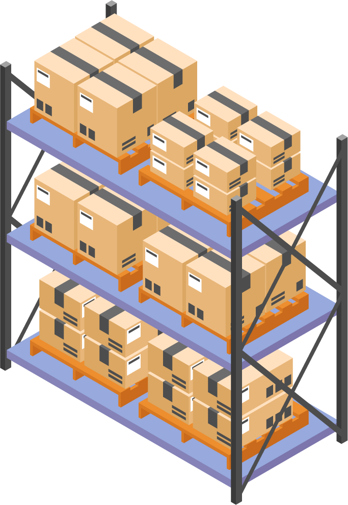 Isometric transport shipping and logistics elements