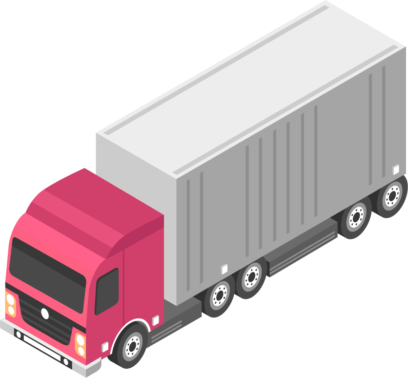 Isometric transport shipping and logistics elements