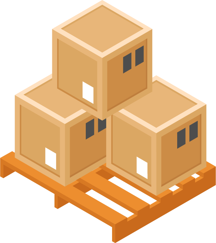 Isometric transport shipping and logistics elements