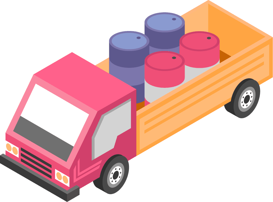 Isometric transport shipping and logistics elements