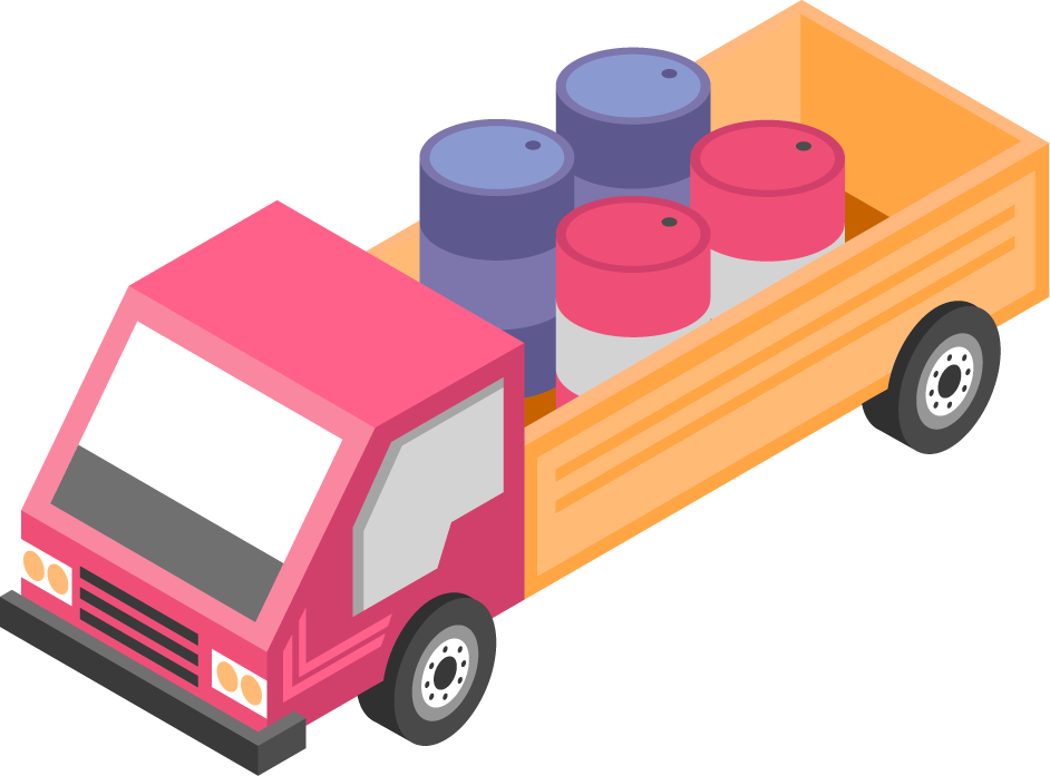 Isometric transport shipping and logistics elements