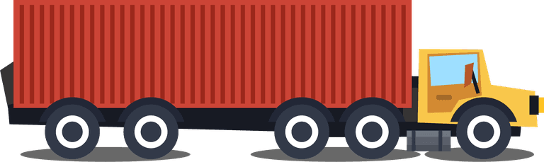 logistics trucks icons collection various cars types