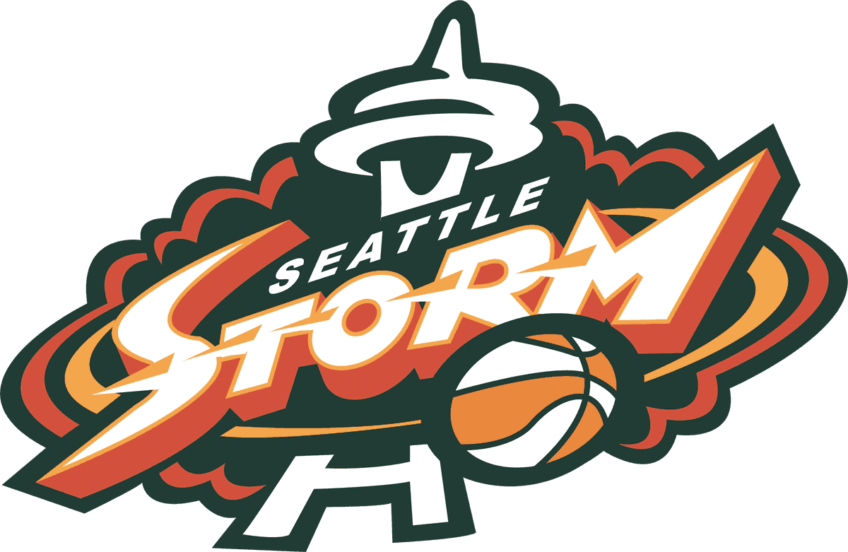 logo nba team logos featuring the seattle storm with unique colors and dynamic design