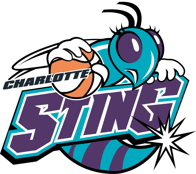 logo nba team logos featuring the charlotte sting with vibrant colors and playful style