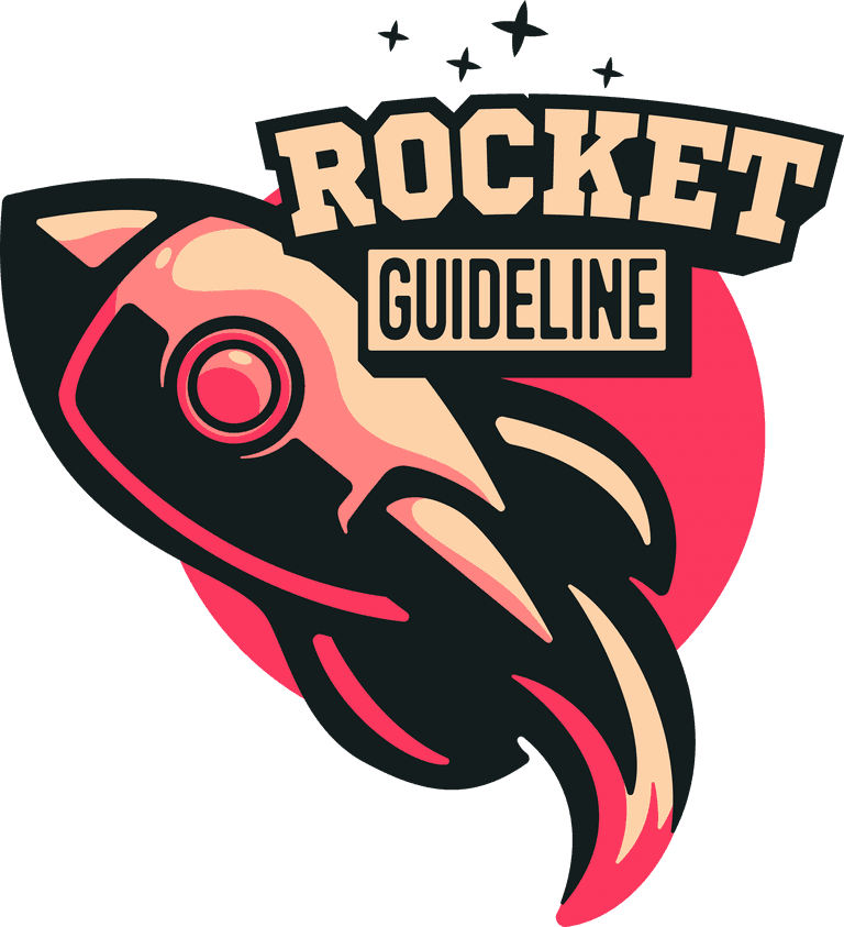 logo rocket mascots and text