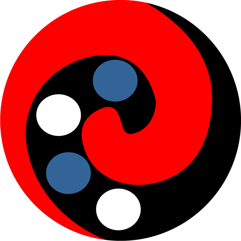 logo with dark red blue black colors