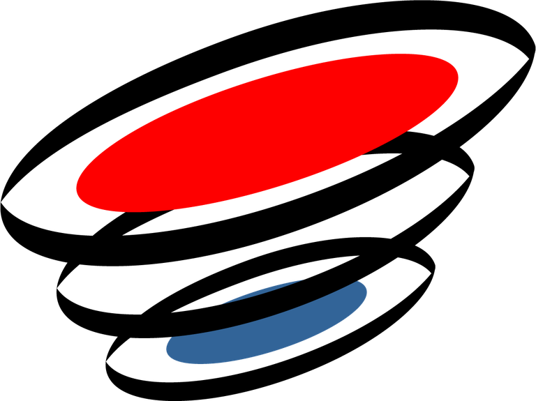 logo with dark red blue black colors