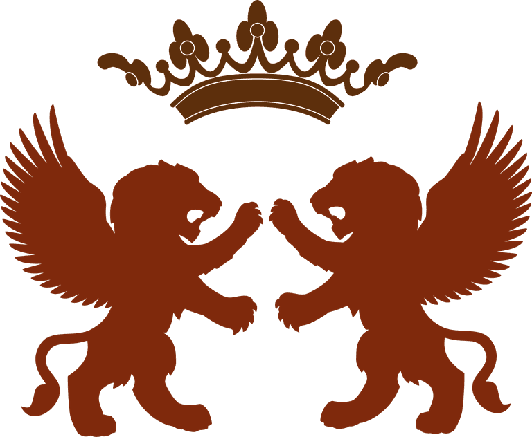 logoroyal logo sets with crest and animals