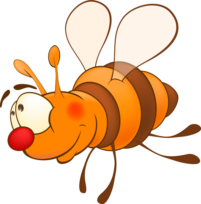 lovely fly cute cartoon bees vector