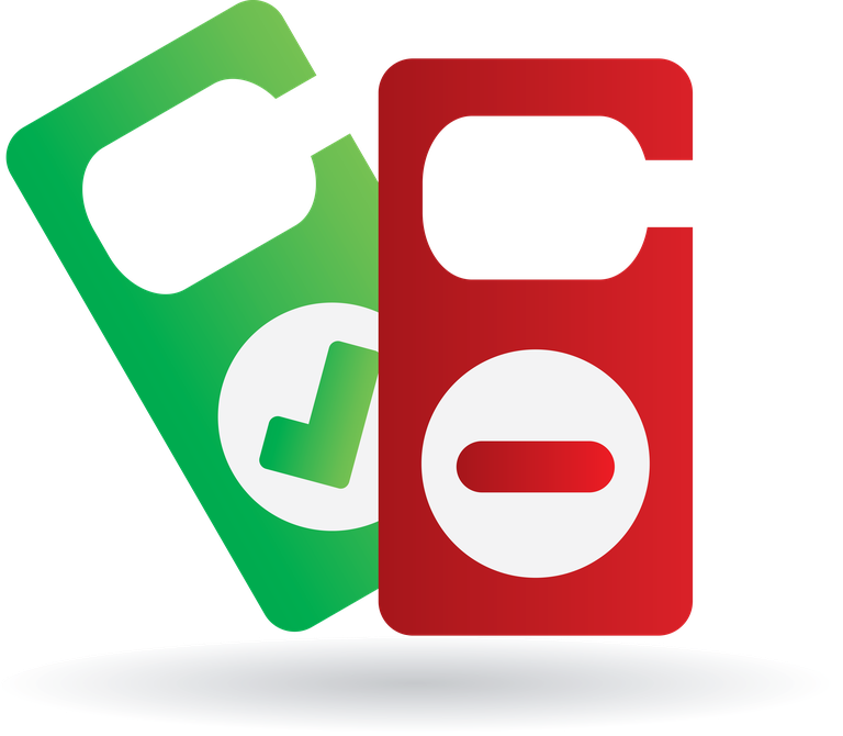 lovely living icon vector for home privacy with check and cross signals