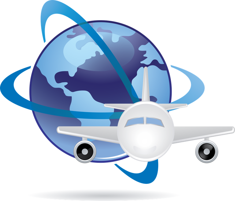 lovely living icon vector of an airplane circling a vibrant planet for travel themes