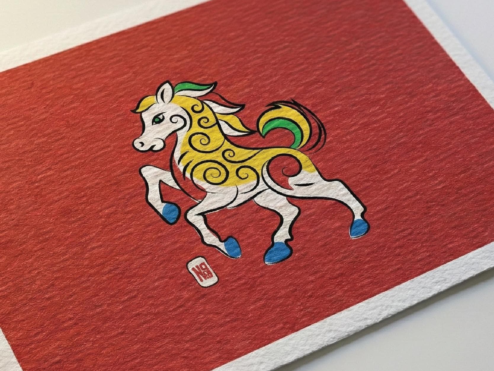 Vietnamese Folk Zodiac Ngựa (Horse) – T-Shirt & Lucky Envelope Design Bundle (image 1)