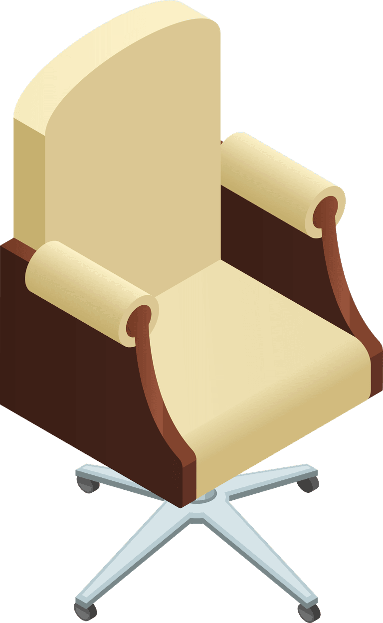 luxury interior isometric elements set bedroom living room study with furniture decorati
