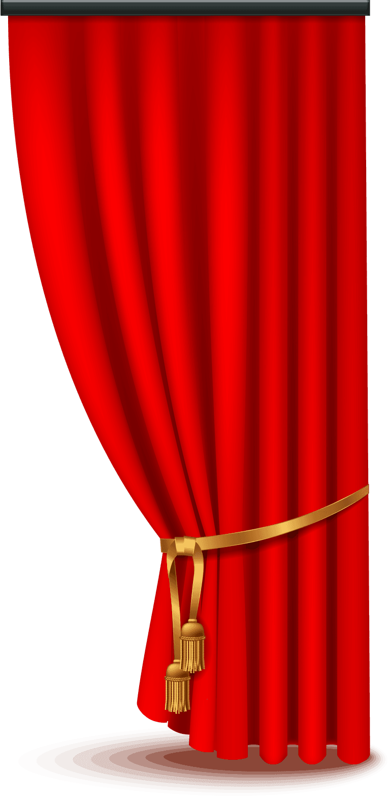 luxury scarlet red silk velvet curtains draperies interior decoration design ideas realistic