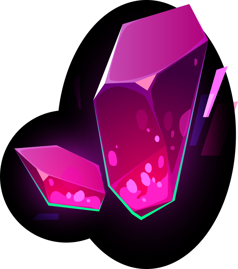 magic game interface cartoon elements featuring vibrant pink crystals for immersive adventures