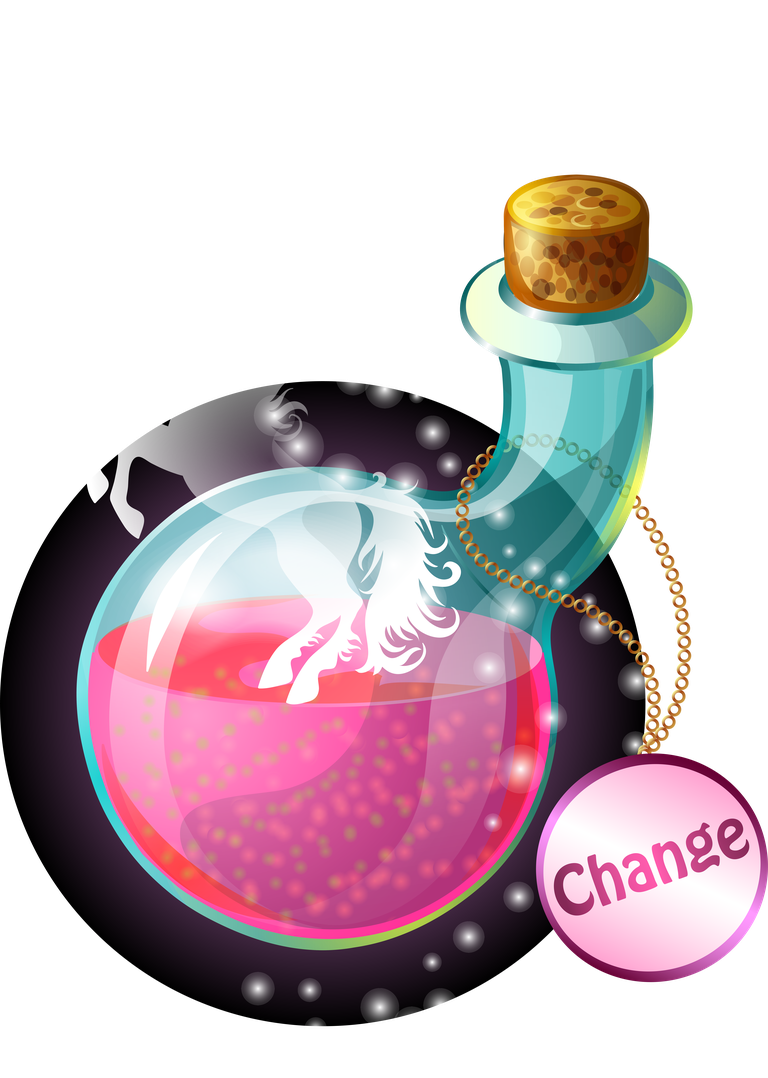 cartoon style magic potions magical tubes and bottles