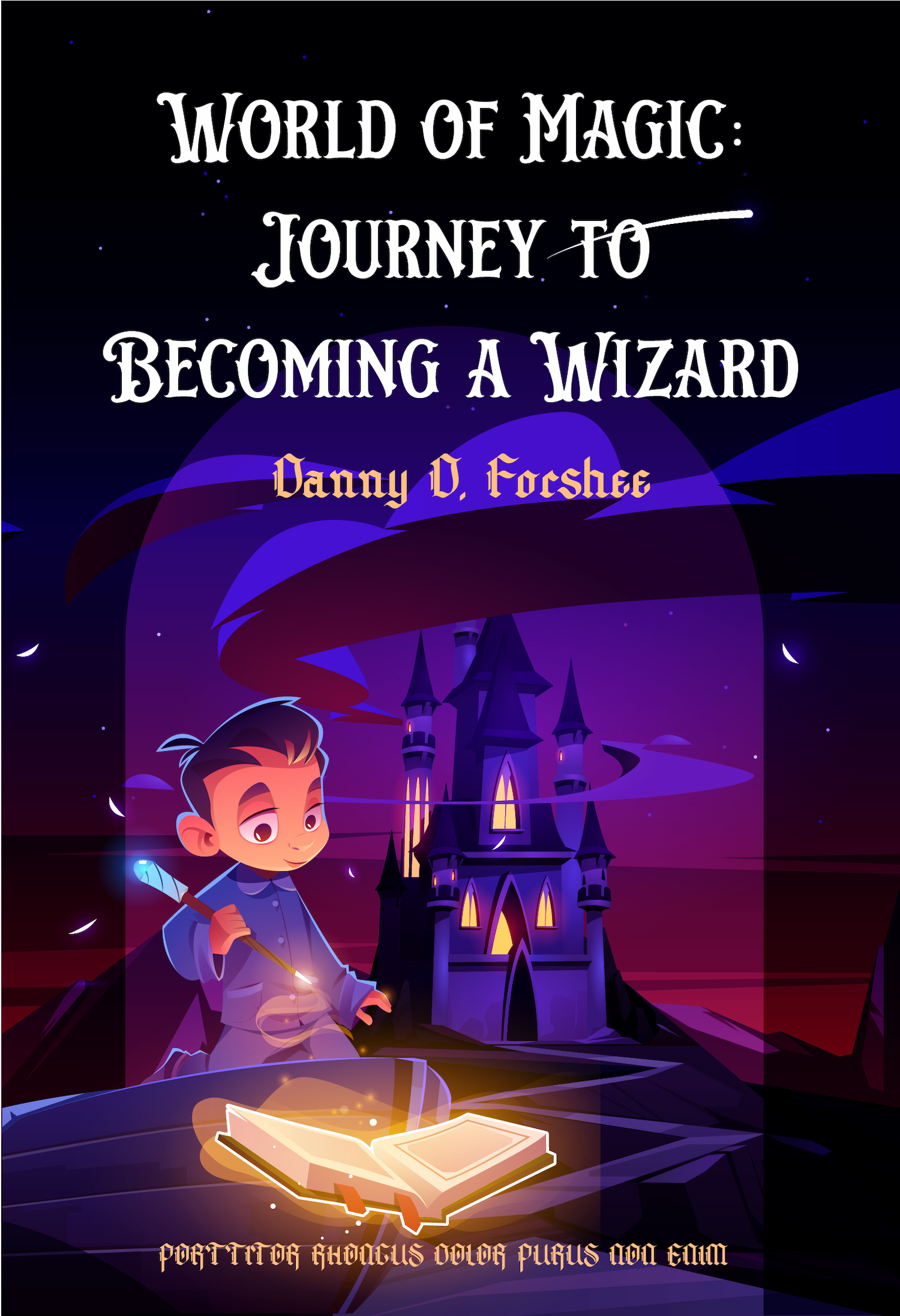 magical fairy book cover template with whimsical illustrations for enchanting stories