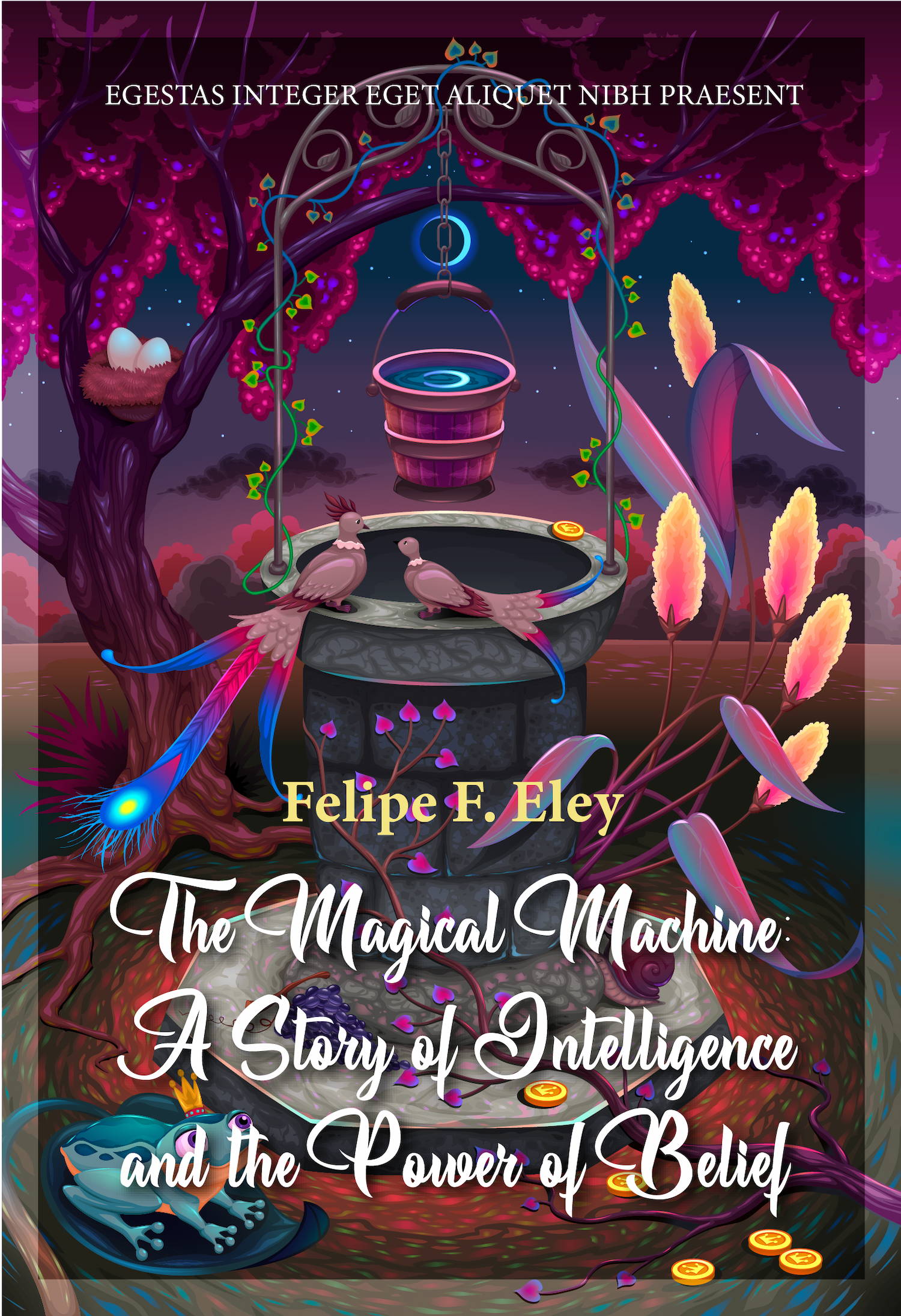 magical fairy book cover template with enchanting illustrations and whimsical characters for fantasy stories