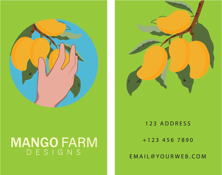 mango farm advertisement leaflets frames