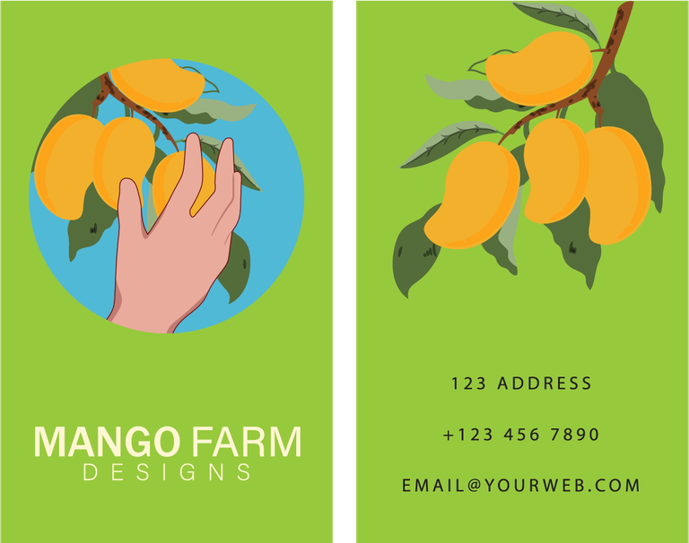 mango farm advertisement leaflets frames