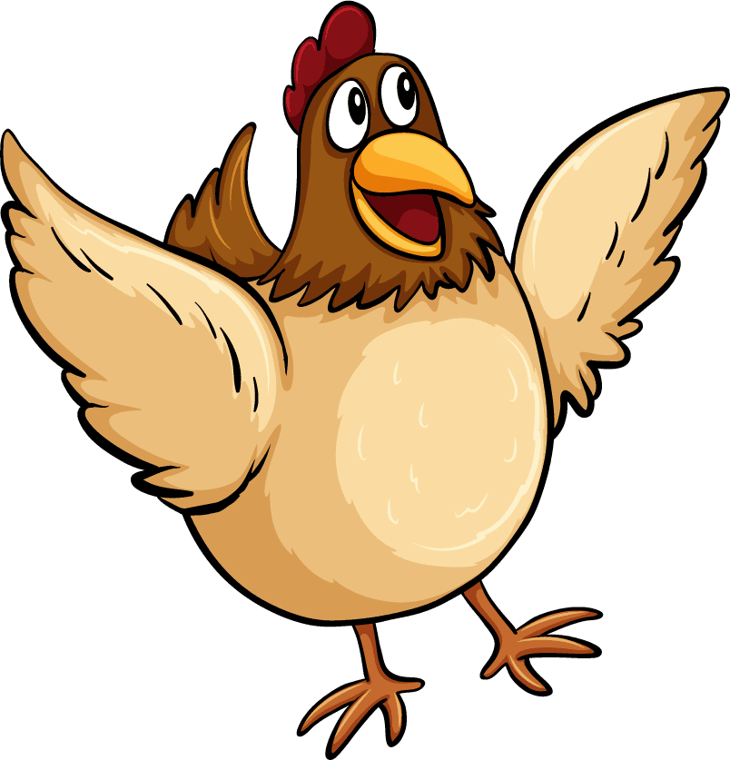 cute chicken cartoon illustration