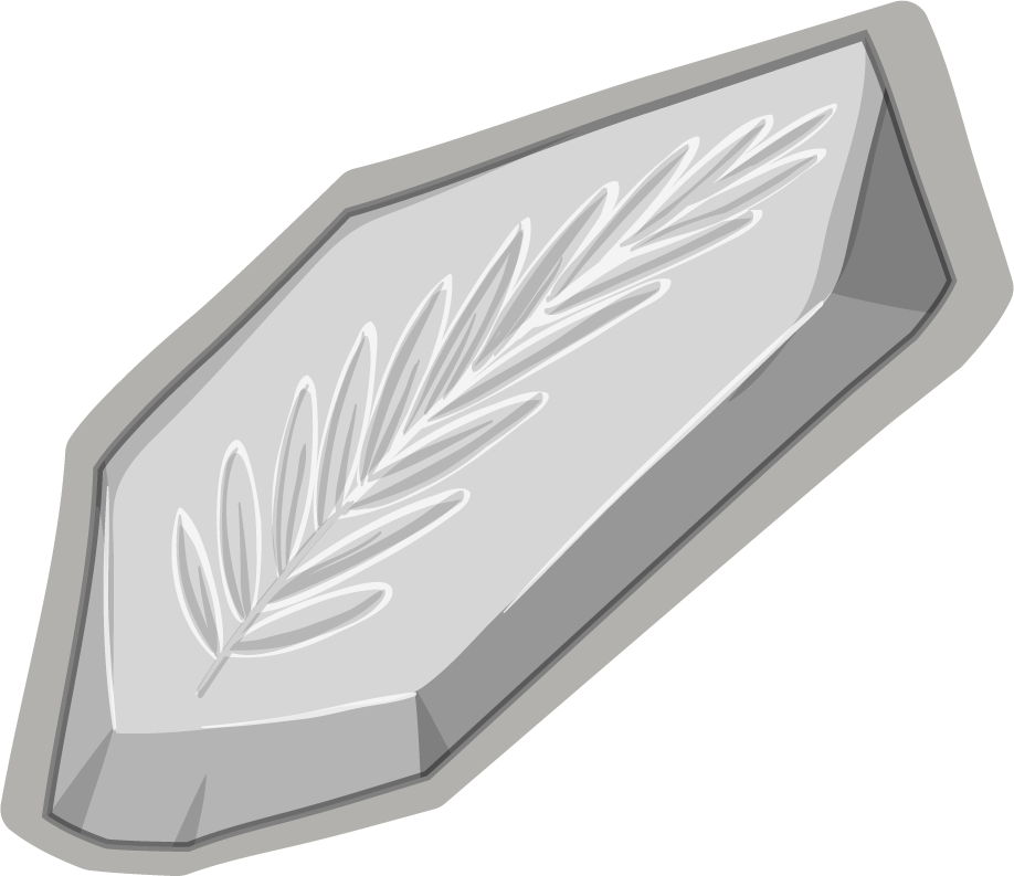 fossil under the ground illustration showcasing intricate leaf imprint details for educational use