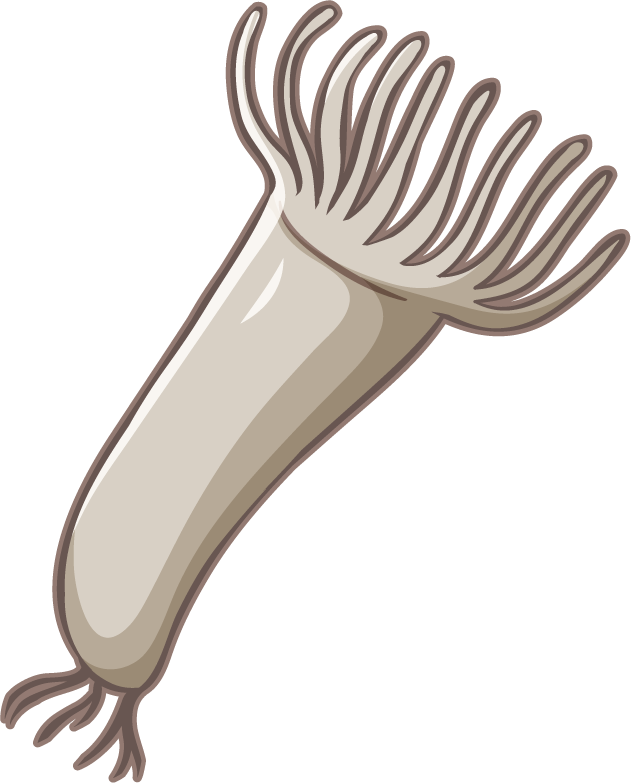 fossil under the ground illustration of a prehistoric creature with tentacle features