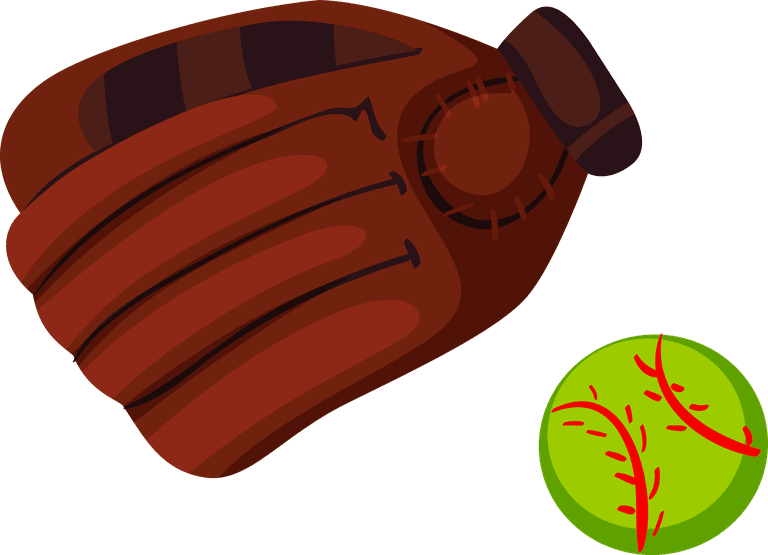 many sport equipments illustration featuring baseball glove and ball for active lifestyle