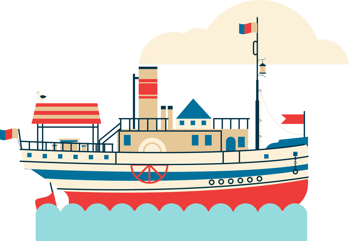 maritime ships icons classic modern sketch