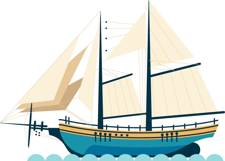 maritime ships icons classic modern sketch