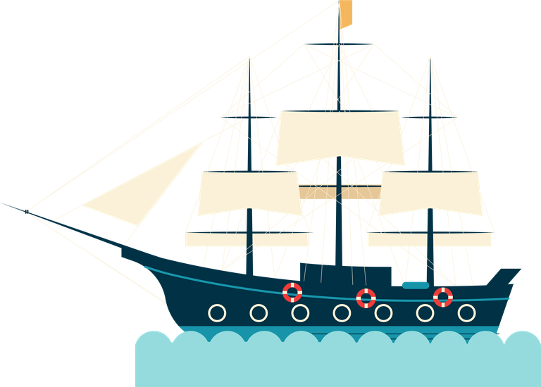 maritime ships icons classic modern sketch