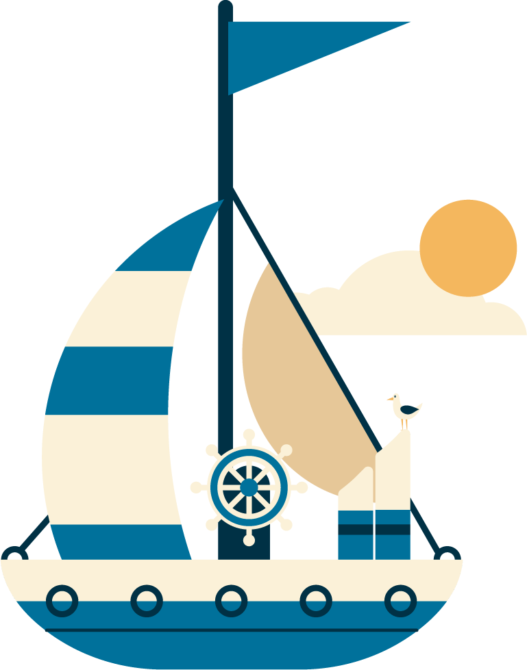 maritime ships icons classic modern sketch