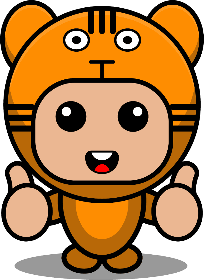 mascot costume expression bundle set tiger cartoon character