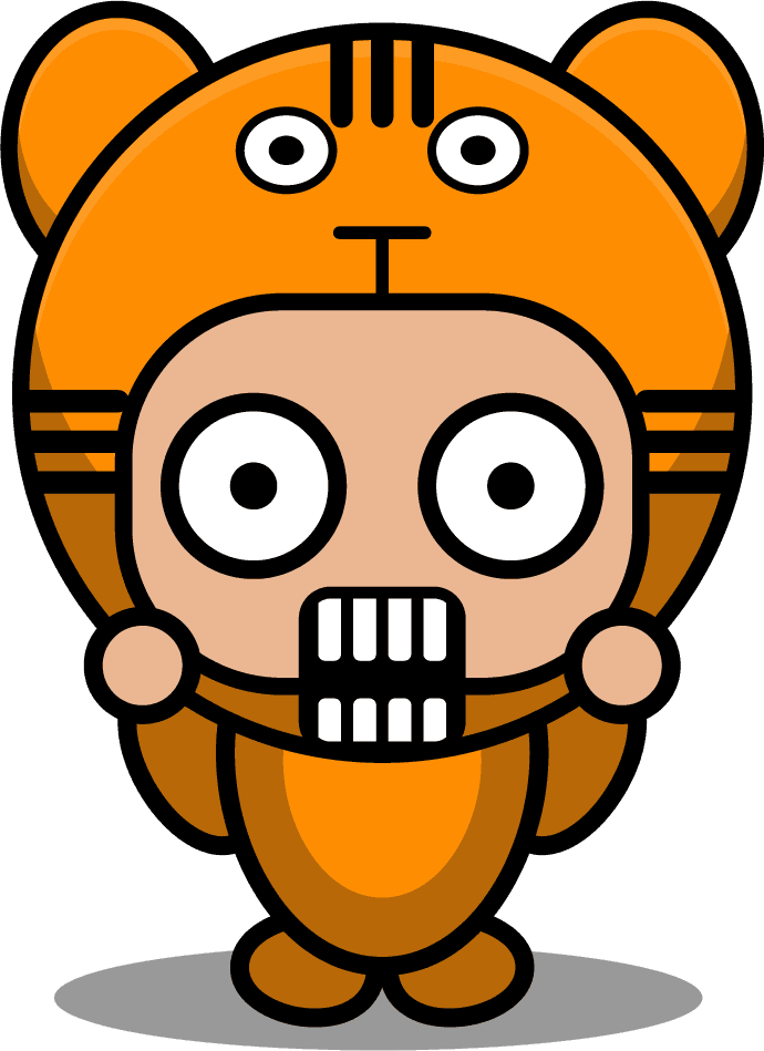 mascot costume expression bundle set tiger cartoon character