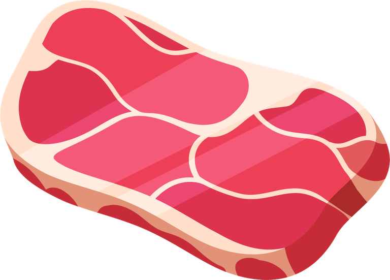 meat food icons colored sketch