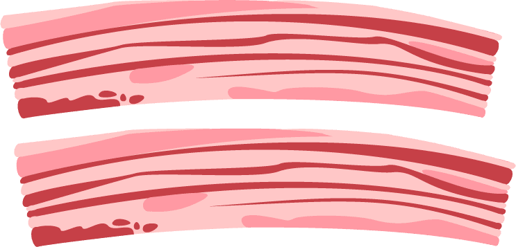 meat food icons colored sketch