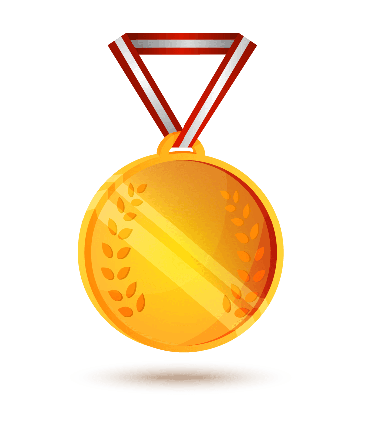 medal award icons set for achievements and competitions with vibrant styles and details