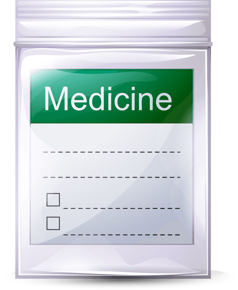 medicine pills and medicine containers illustration