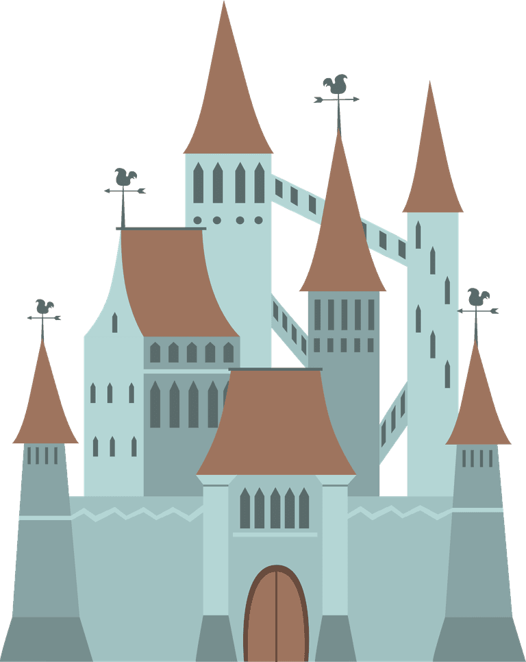 simple medieval castles illustration