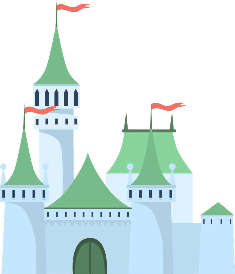 simple medieval castles illustration