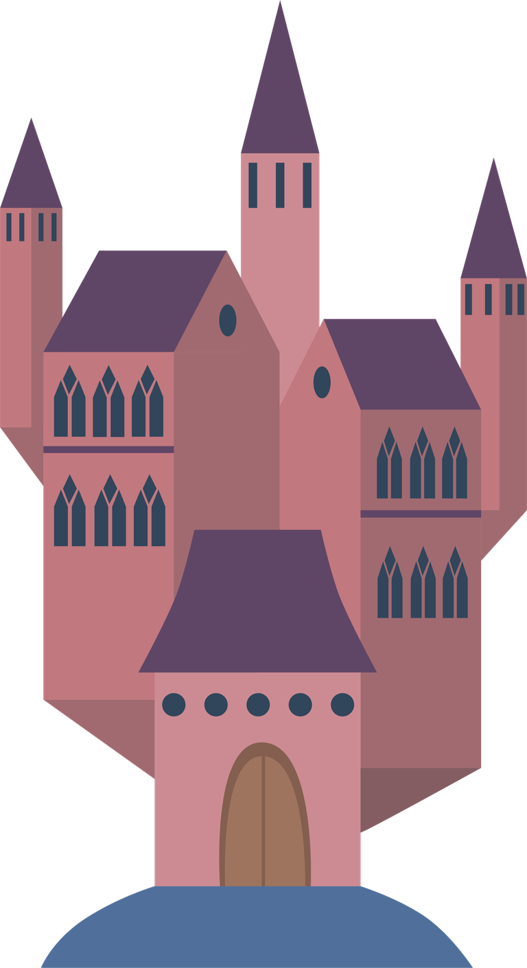 simple medieval castles illustration with whimsical architecture for creative projects