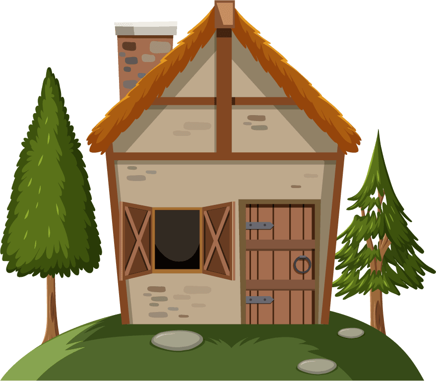 medieval characters buildings set with charming cottages and rustic features for fantasy scenes