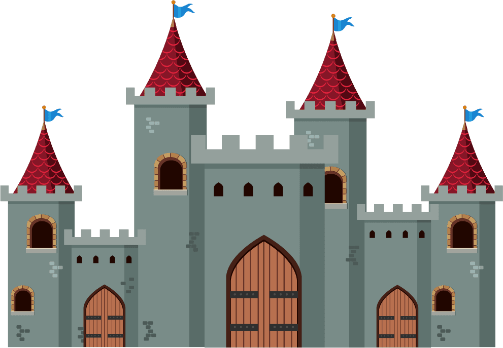 medieval characters buildings set for games and storytelling adventures with charming castles