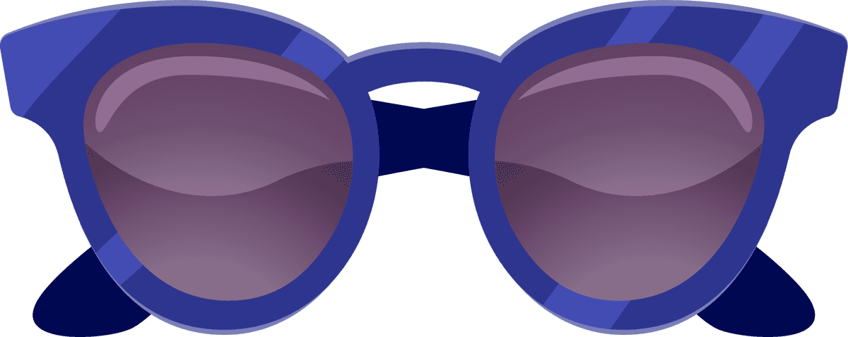 stylish men women accessories icon with blue sunglasses for summer outings