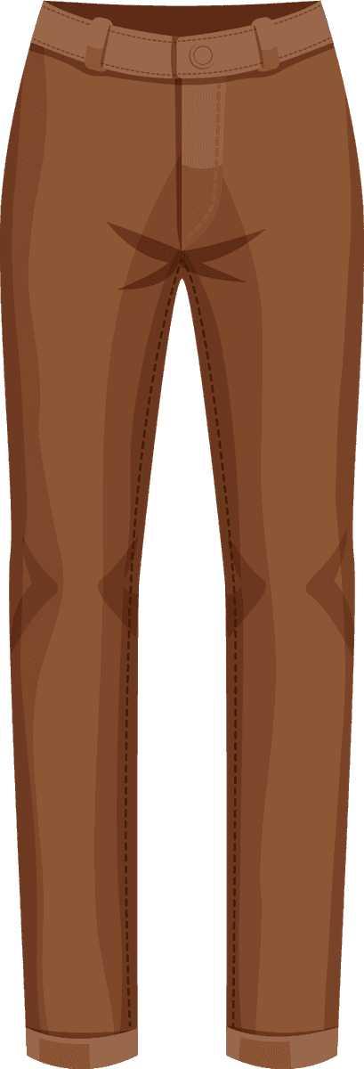men women accessories icon of stylish brown pants for casual and formal wear