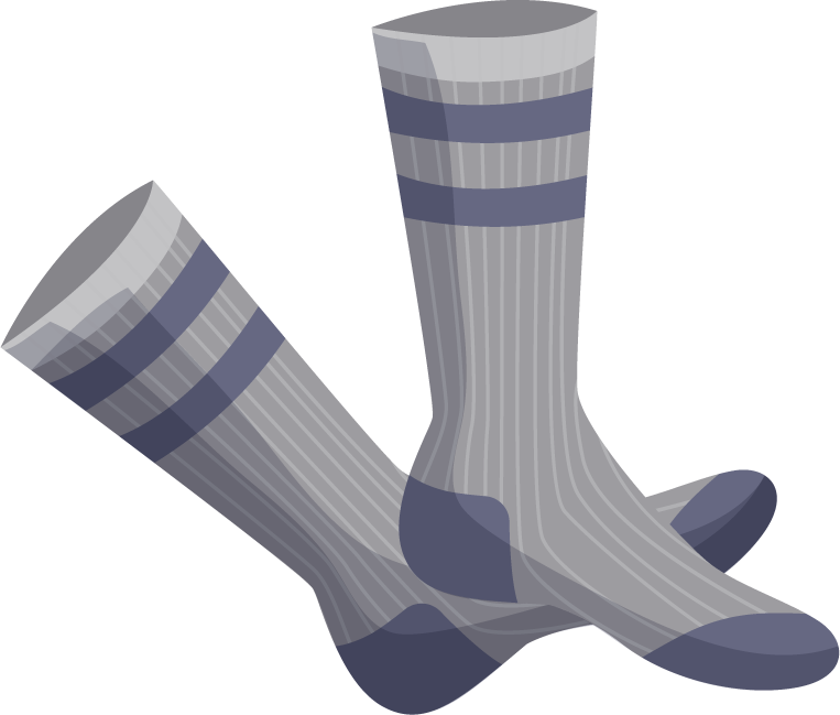 men women accessories icon featuring stylish striped socks for everyday wear
